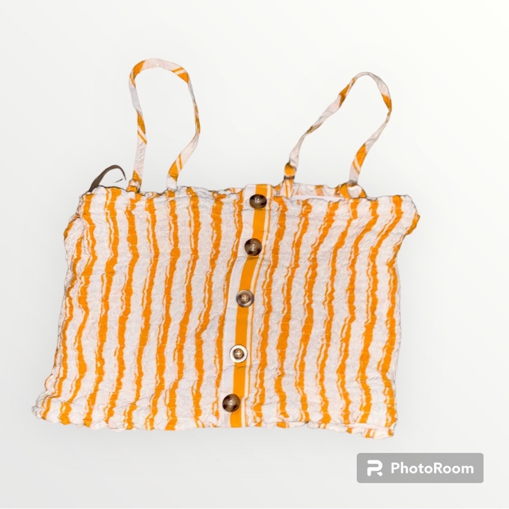 Yellow crop tanktop